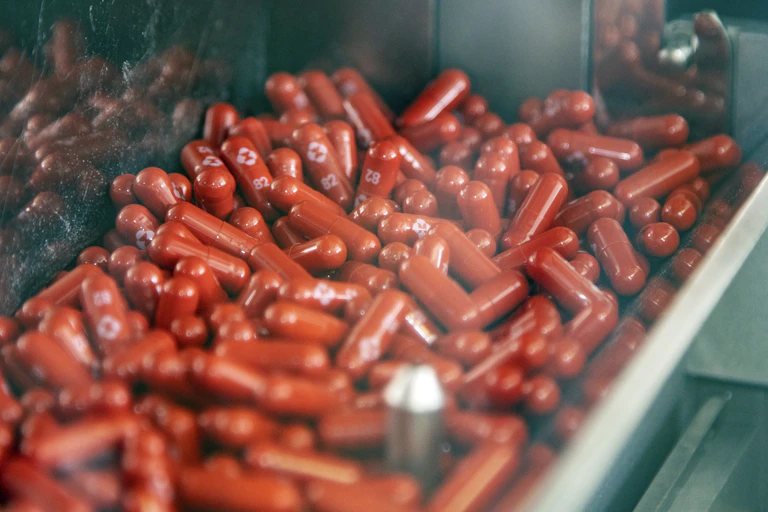 Capsule's of Merck's antiviral treatment for COVID-19