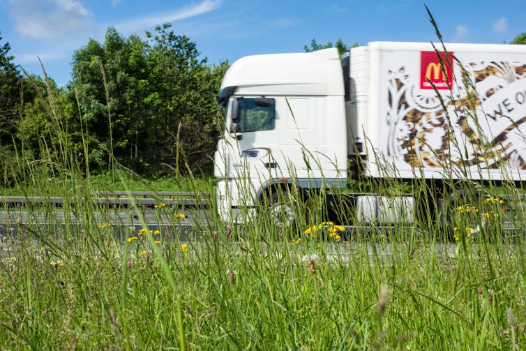 HGV on a UK motorway.