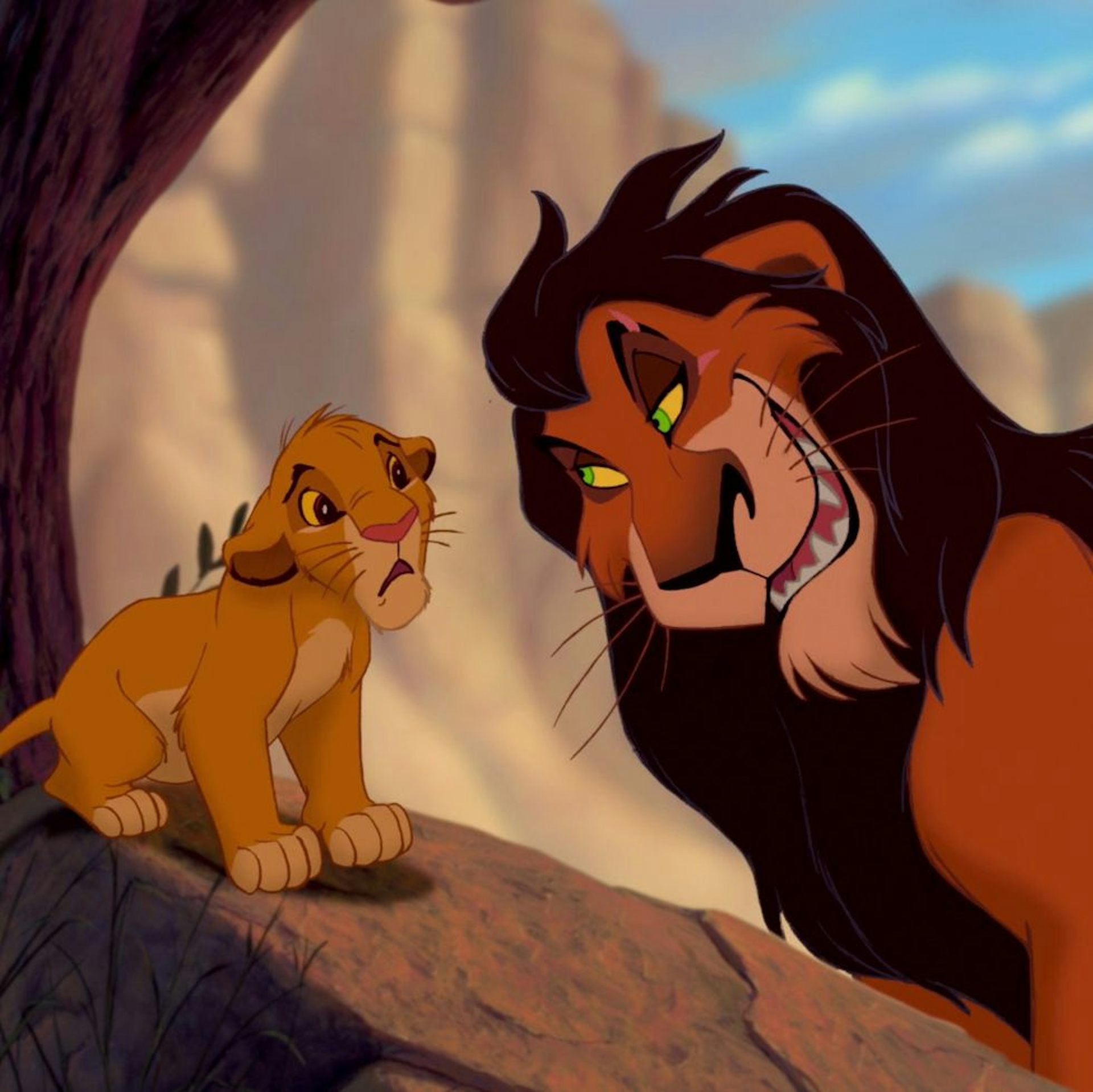 Simba and Scar.