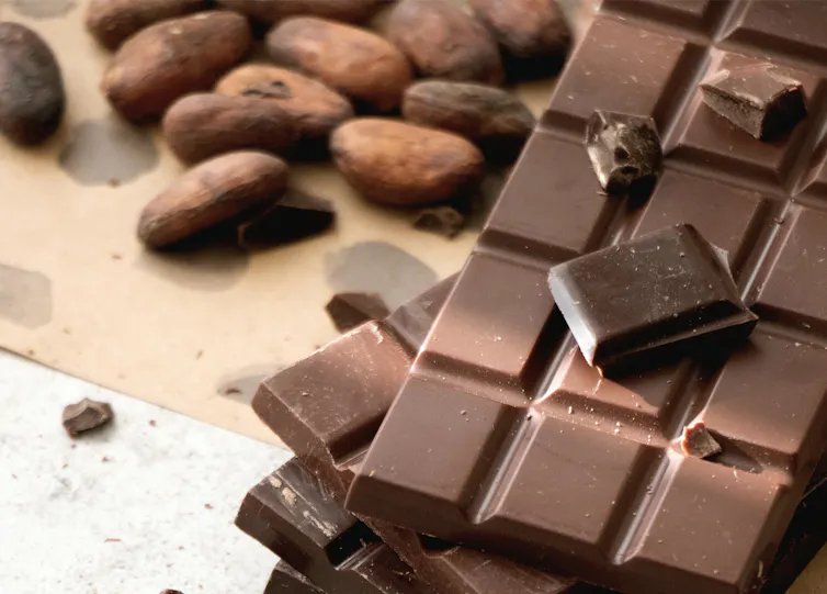 Chocolate and cacao beans
