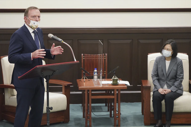 Tony Abbott speaking in Taiwan.
