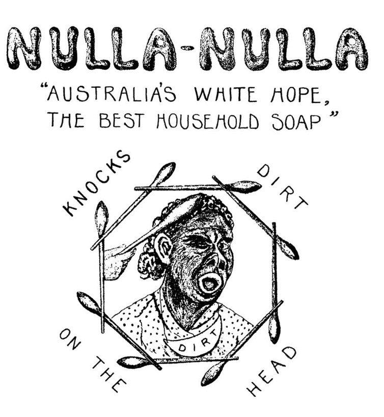 A soap advertisement for Nulla Nulla soap from 1901