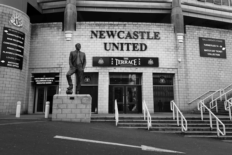 Entrance to Newcastle United's stadium.
