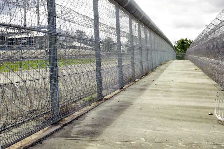 Maximum security prison perimeter fence