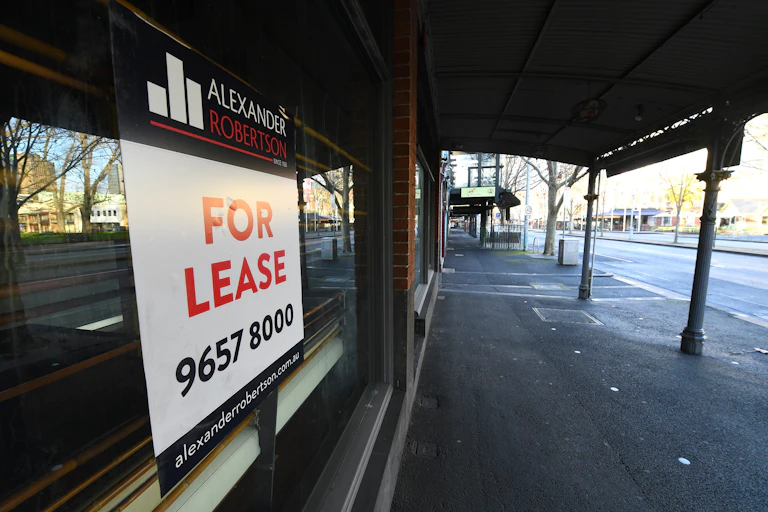 For lease sign in Carlton Melbourne