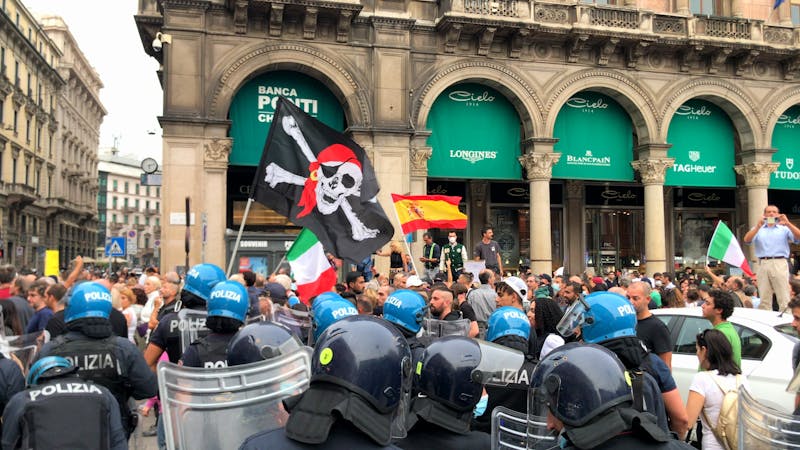 El fascismo resurge en Italia de la mano de los antivacunas
