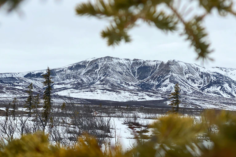 Snow covered mountain