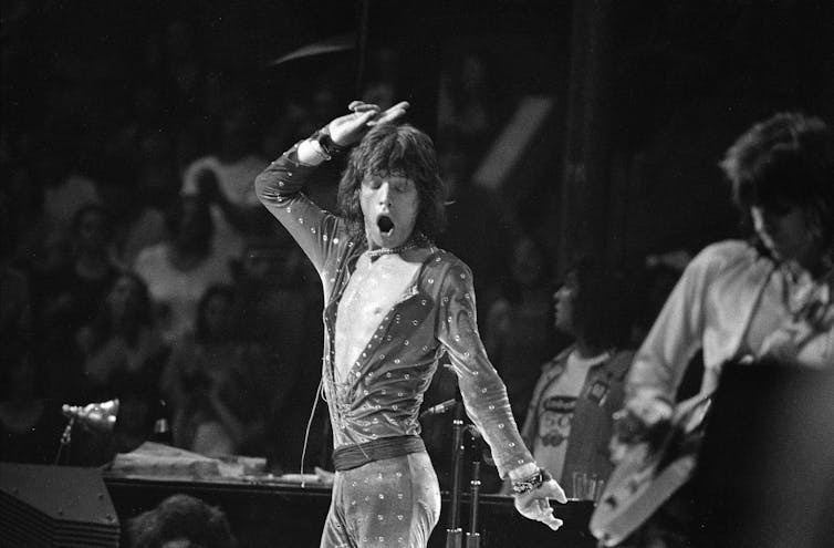 Mick Jagger performing in the 1970s
