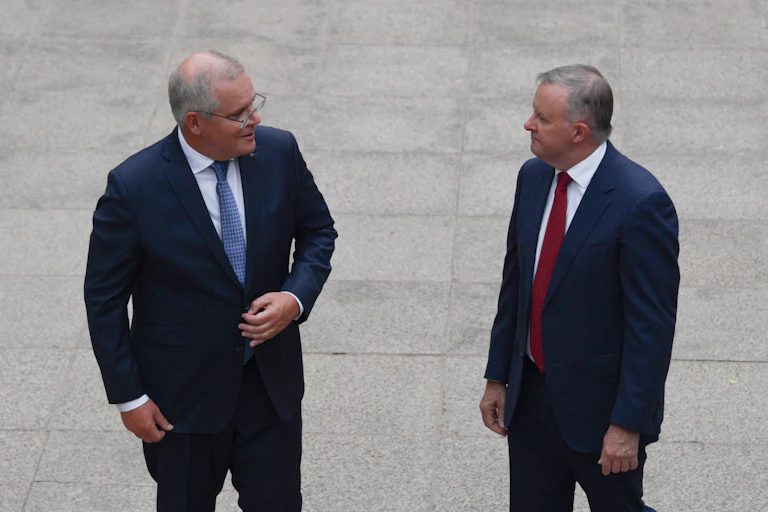 Scott Morrison and Anthony Albanese