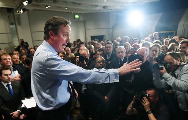 David Cameron with an audience in 2015