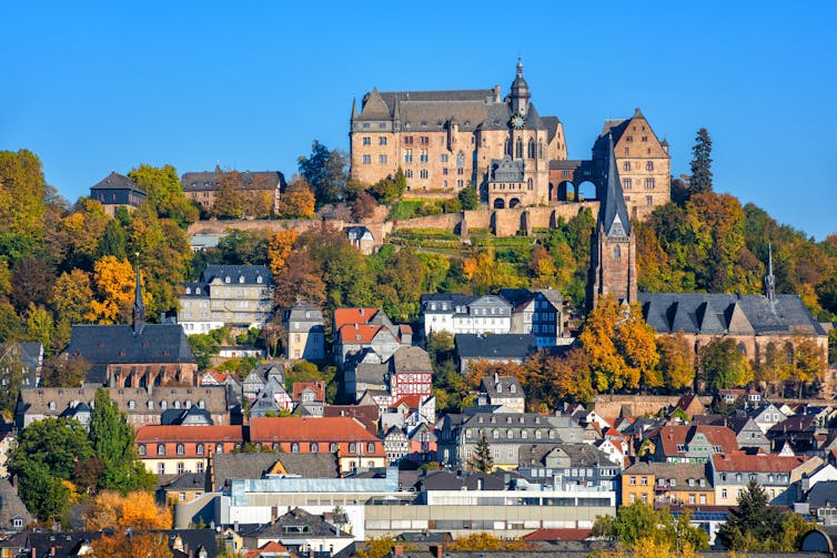 Vue de la vieille ville de Marburg