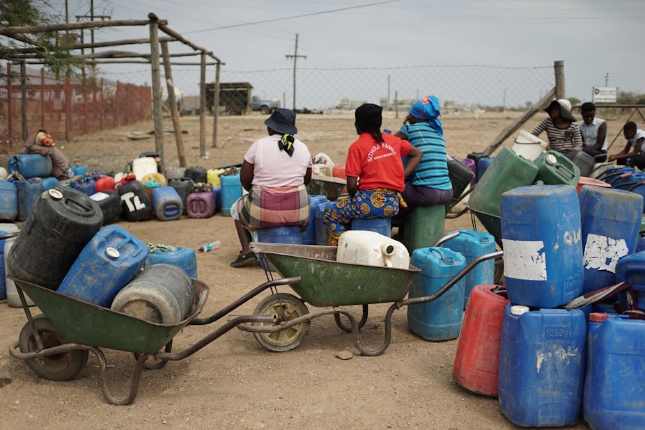 Women waiting to collect water