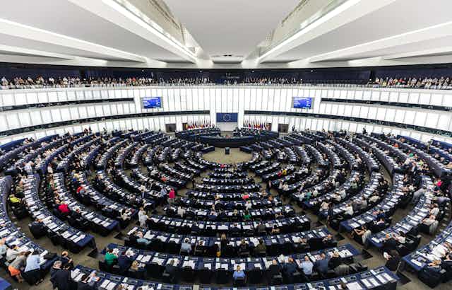 Parlement européen en session plénière à Strasbourg.
