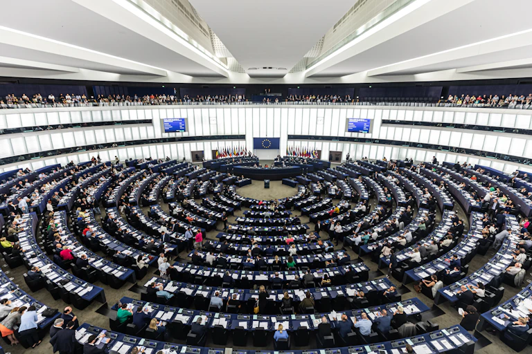 Parlement européen en session plénière à Strasbourg.