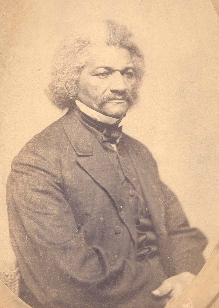 Portrait photograph of Frederick Douglass.