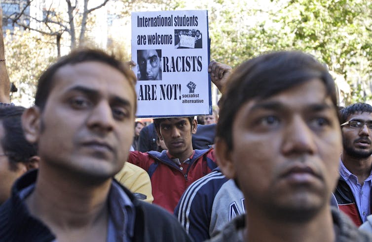 Indian students protest against racism in Australia