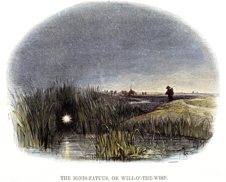 A painted wood engraving
