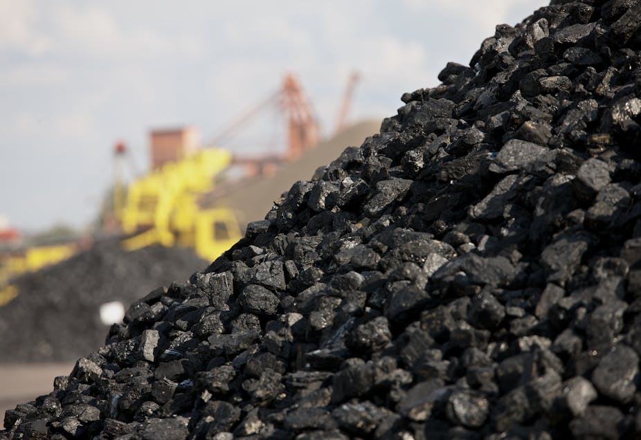 A pile of coal at a mine. 