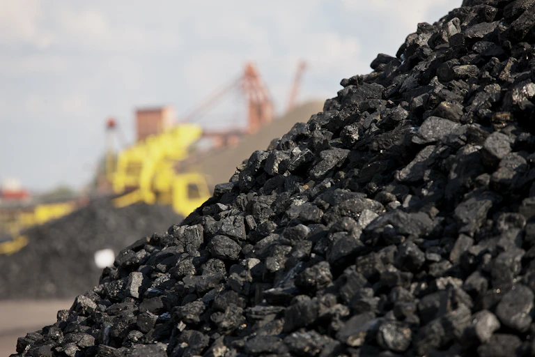 A pile of coal at a mine.