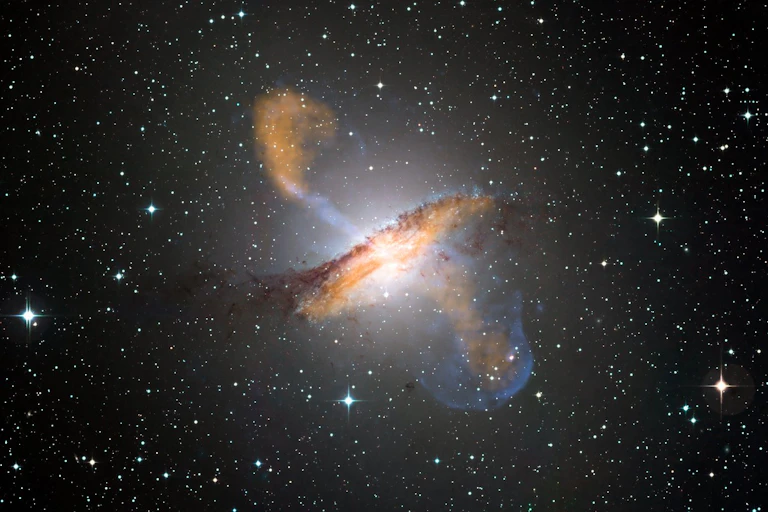 Radio jets emitted by the active black hole at the centre of Centaurus A