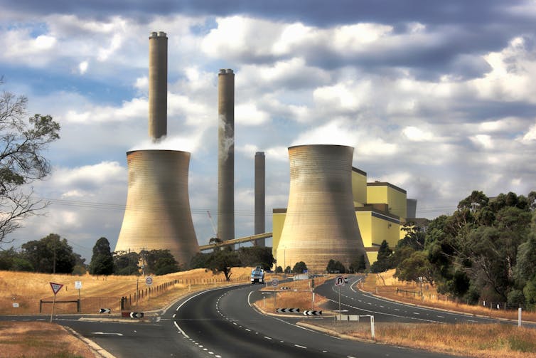 road leads to coal-fired power plant