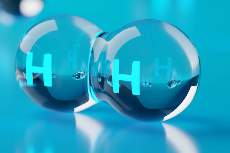 Illustration of hydrogen molecule