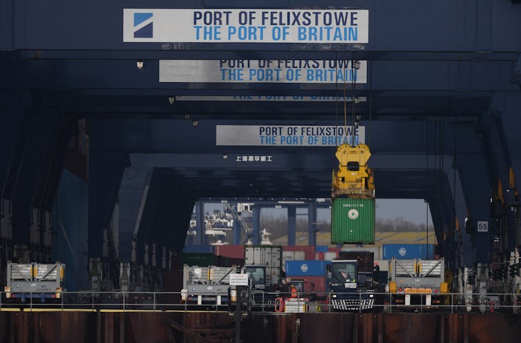 Unloading at Felixstowe