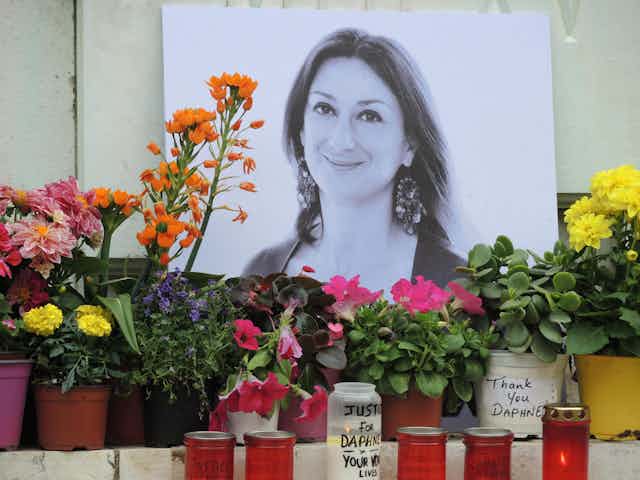 Poster of murdered journalist Daphne Caruana Galizia