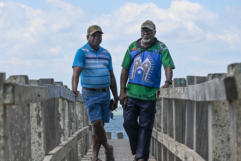 Pabai Pabai (left) and Paul Kabai