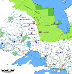 A map shows Northern Ontario's Ring of Fire region.