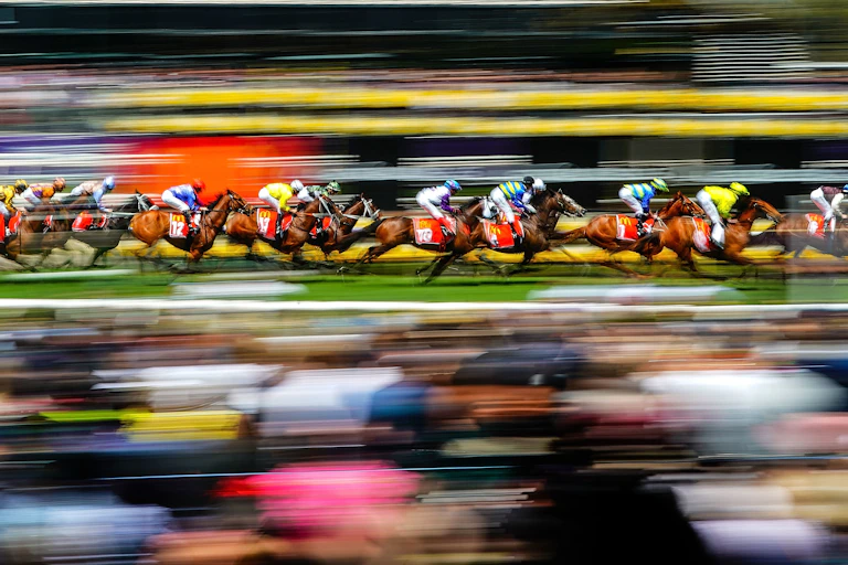Horses race in the 2019 Melbourne Cup.