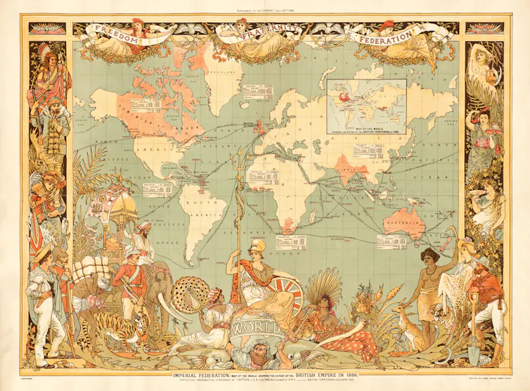 A map of the British empire.