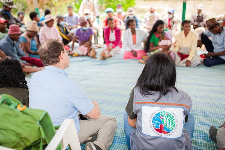 People sat in a circle.