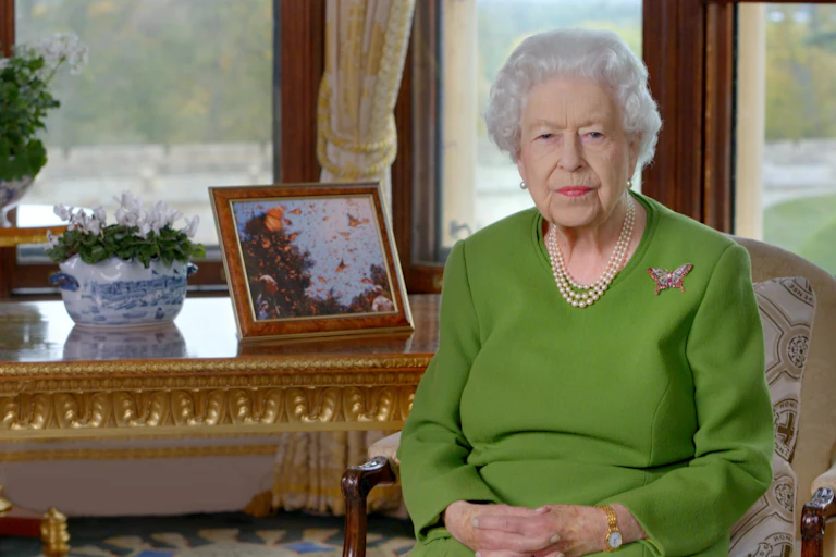 The Queen giving a virtual address to the COP26 summit