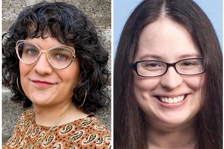 headshots of the two webinar speakers