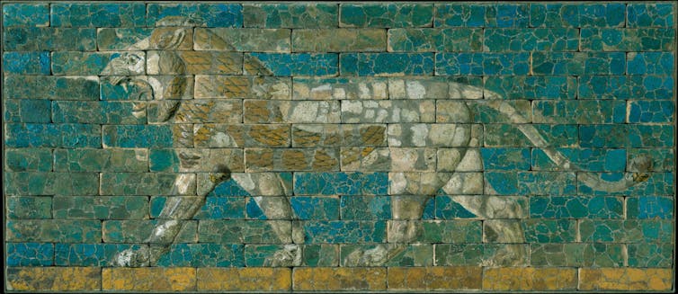 A lion mosaic