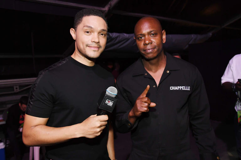 Comedians Trevor Noah and Dave Chappelle