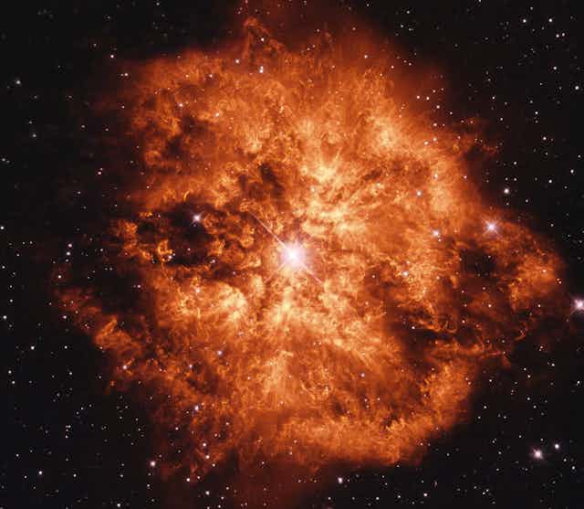 Image of a Wolf–Rayet star, which first produced flouride.