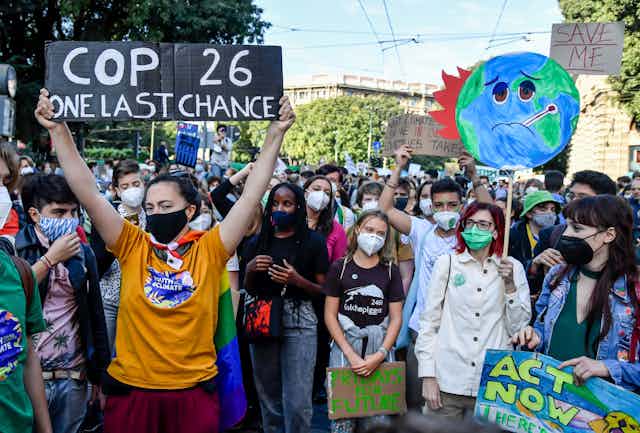Young people rally to demand action at COP26
