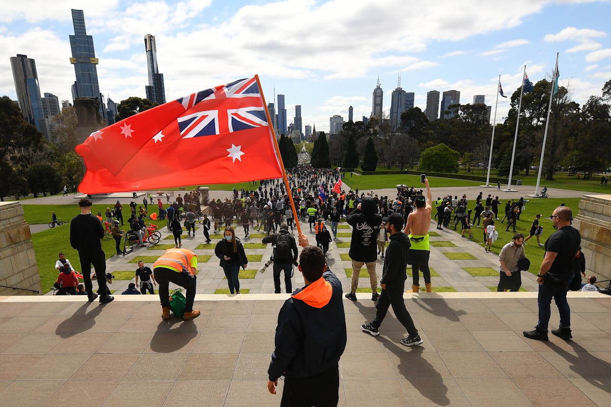 is the Australian merchant navy flag, the why do anti-government groups use it?