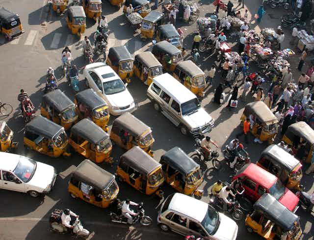 Traffic chaos in India