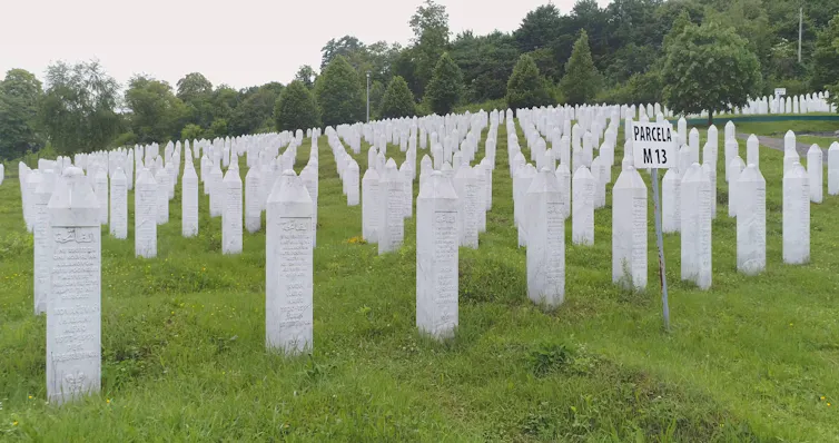 The Srebrenica-Potocari memorial and cemetery for the victims of the 1995 massacre