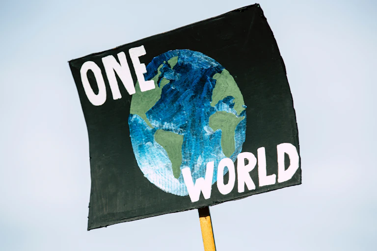 One World banner