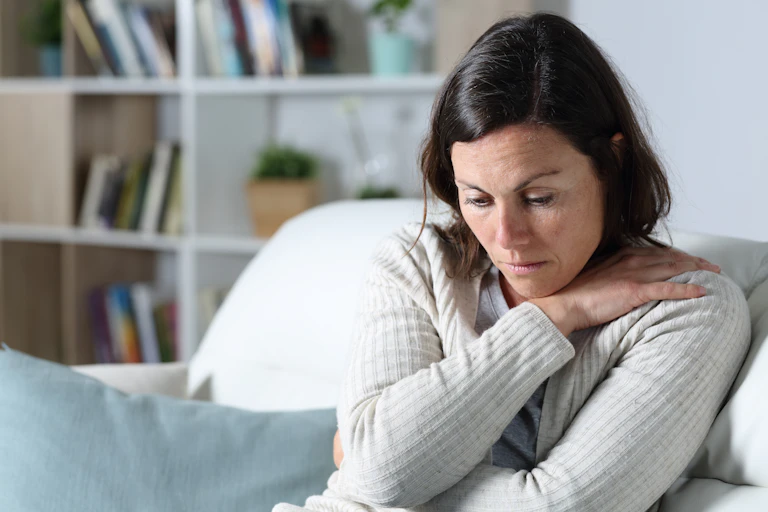 Woman looking worried