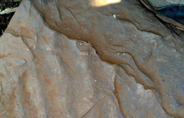 Closeup of sandstone formations
