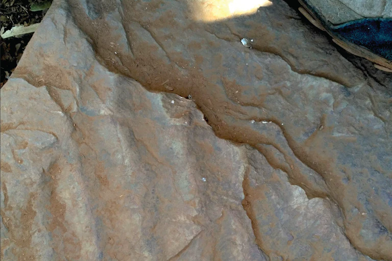 Closeup of sandstone formations