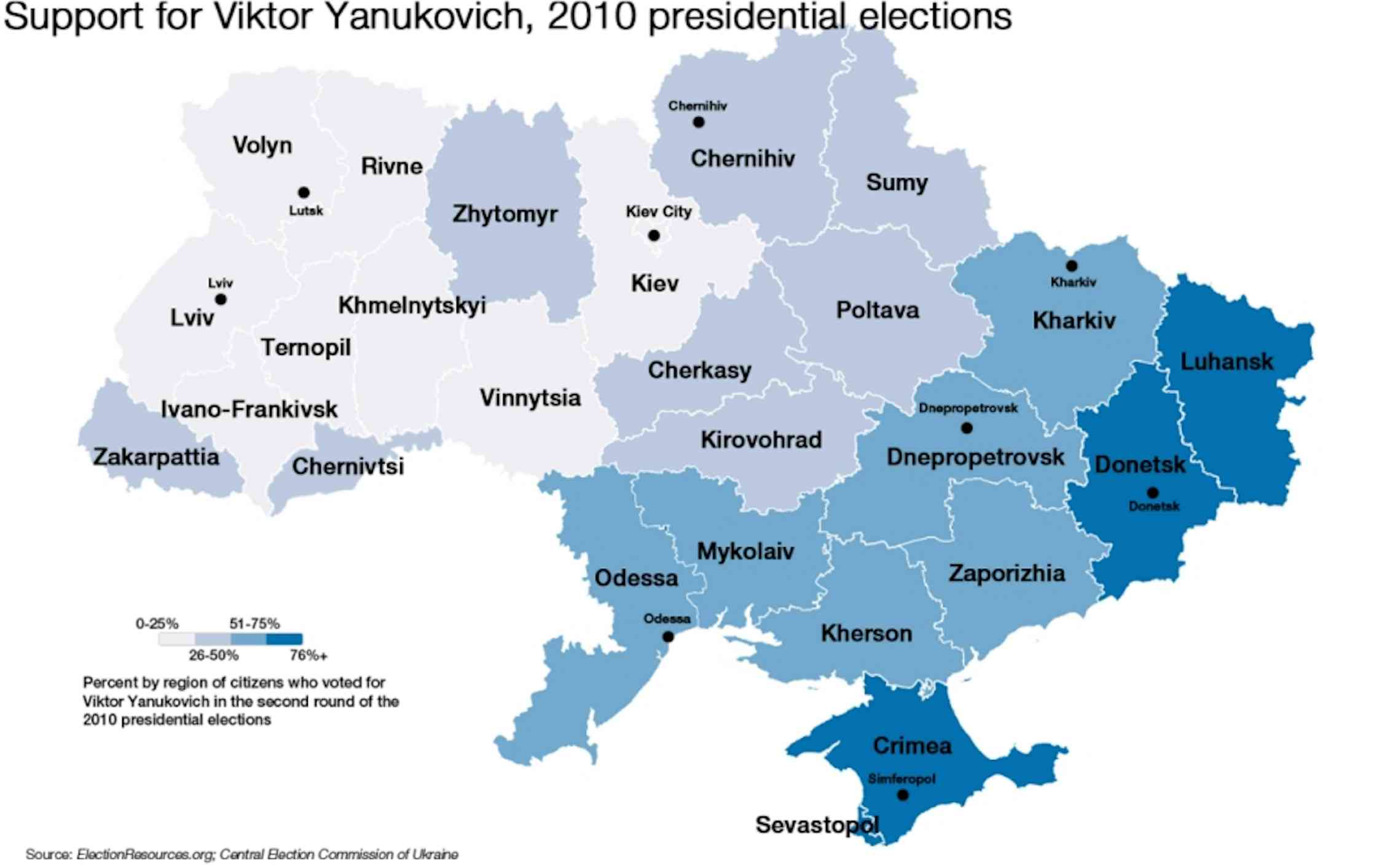 A divided Ukraine could see two radically different states emerge