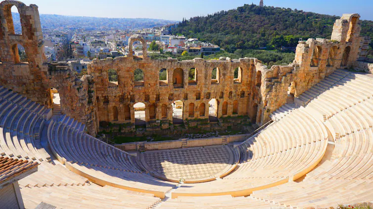 Ruins of an ancient Greek stage.