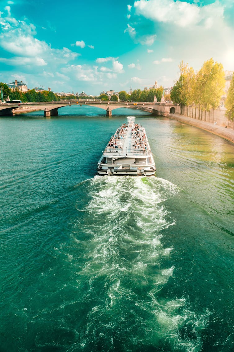 A ferry on the Seine in Paris