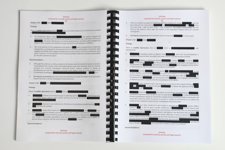 Redacted parts of the Brereton report